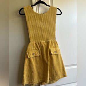 Yellow Overall Dress